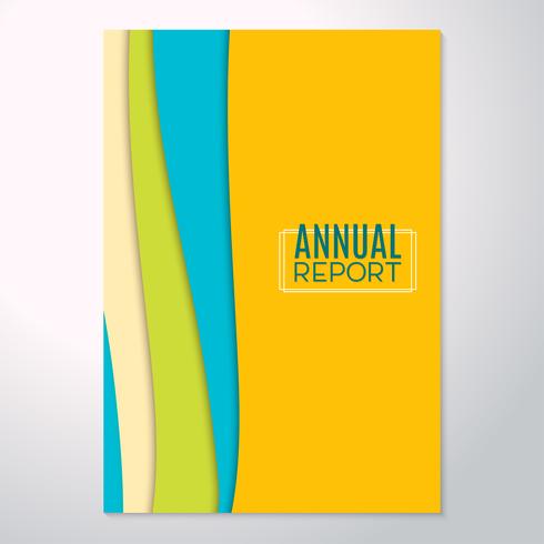 Modern abstract flyer, annual report. Trend material design vector