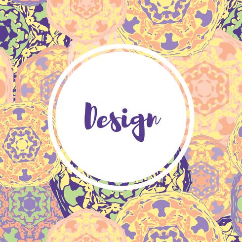 Template business cards with oriental Islamic mandala  pattern.  vector