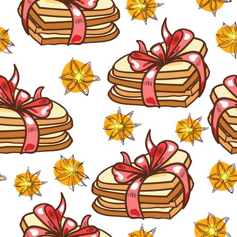 Seamless pattern cookies vector