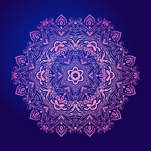 Mandala. Floral vintage round amulet tatoo vector