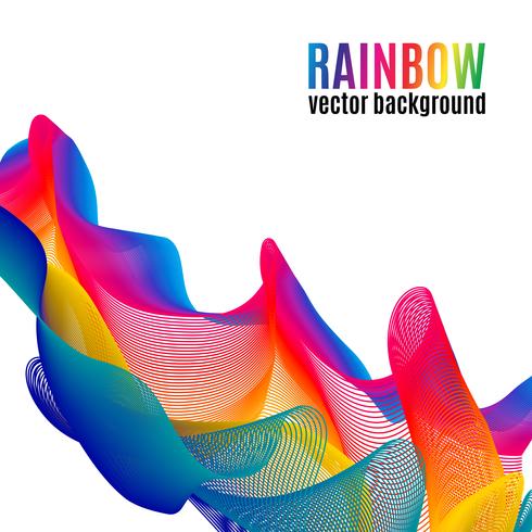 Rainbow Lines background vector