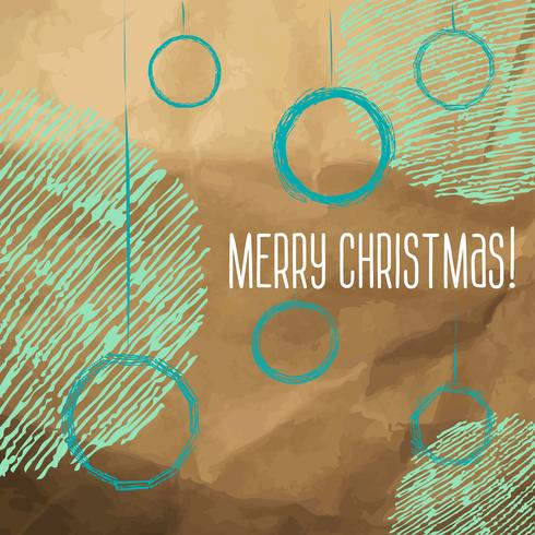 Christmas balls hand-drawn style sketch vector