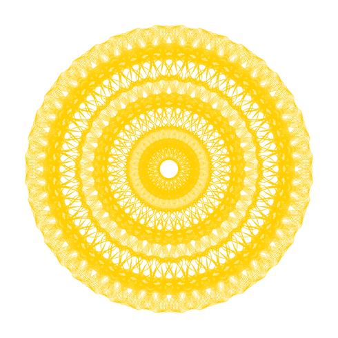 Guilloche pattern rosette for  play money or other security papers     vector
