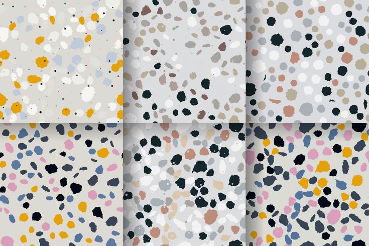 Terrazzo seamless pattern. Imitation of a Venetian stone floor vector