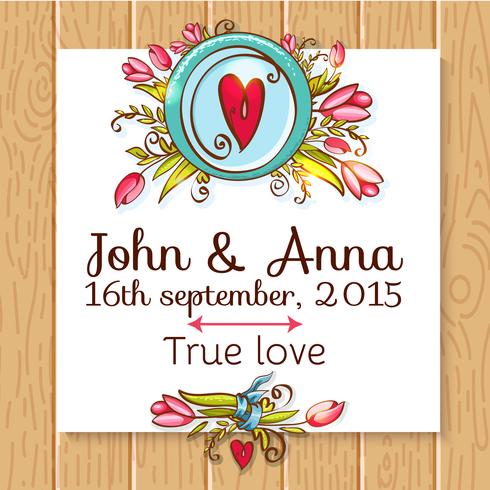 Wedding invitation save the date cards Vector