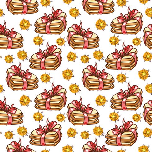 Seamless pattern cookies vector