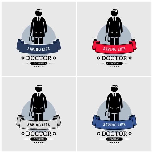 Doctor logo design.  vector