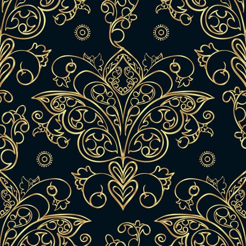 Seamless patterns of Russian motives of northern painting vector