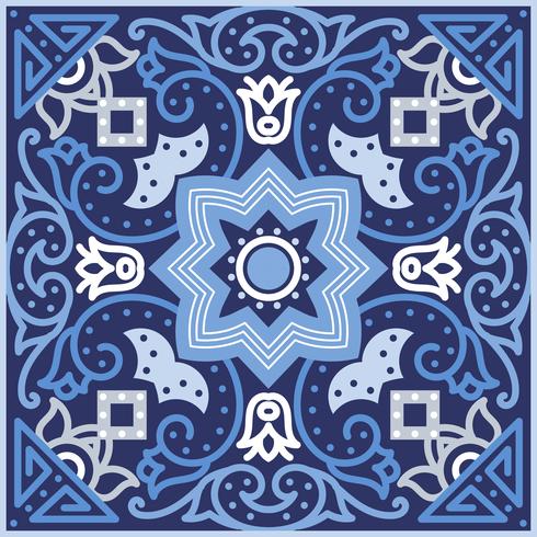 Portuguese azulejo tiles. Seamless patterns.  vector