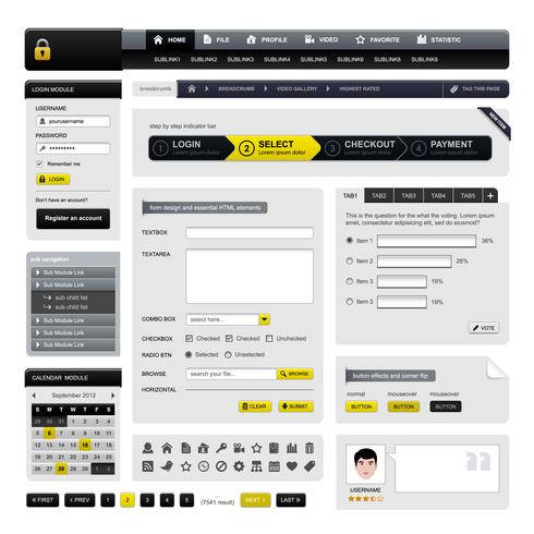 Web Design Website Element Vector.  vector