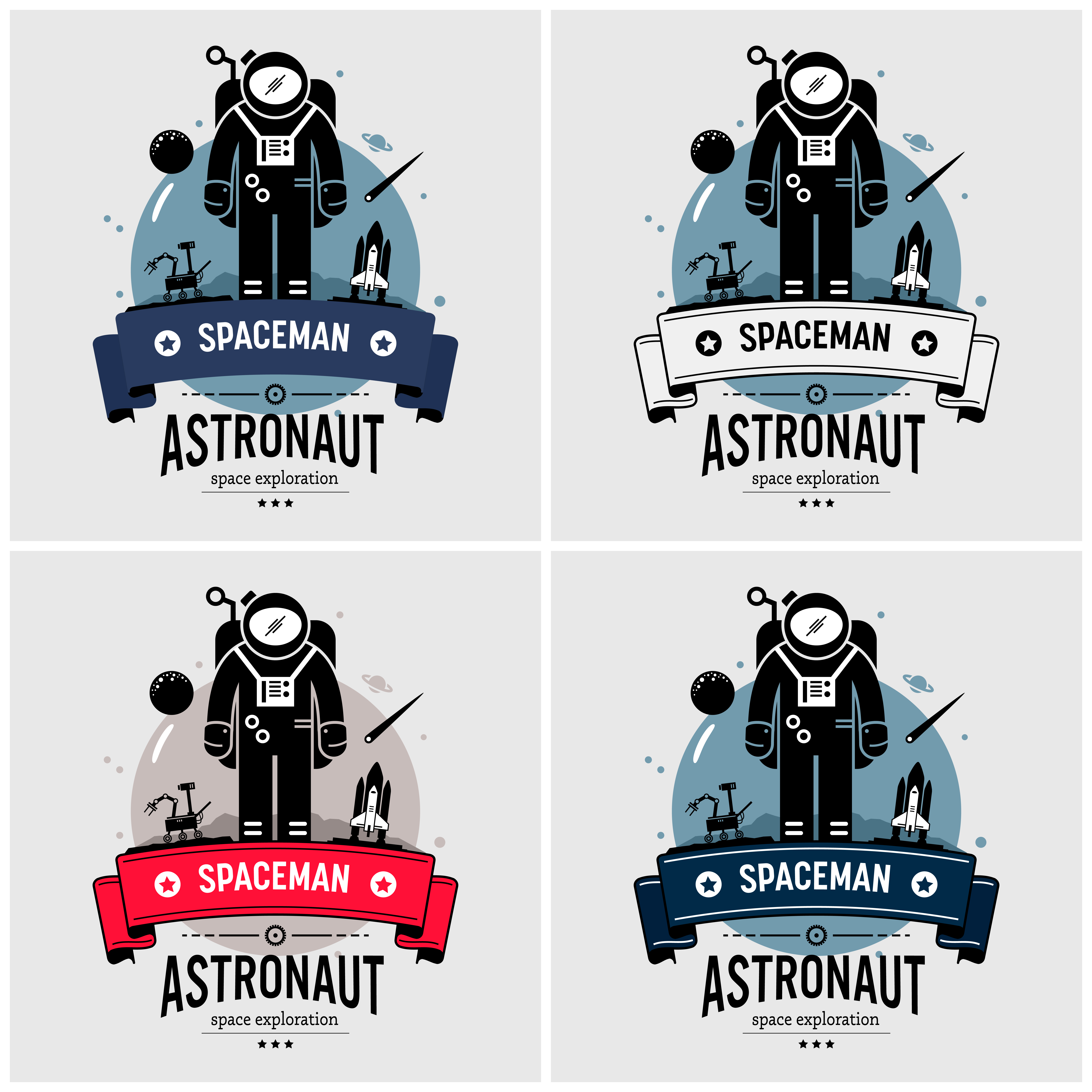 Download Astronaut spaceman logo design. - Download Free Vectors ...