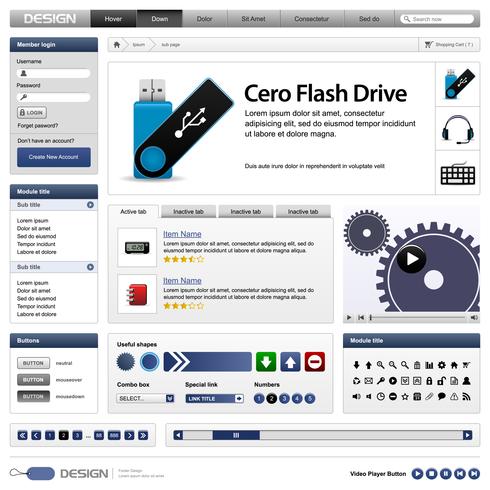 Web Design Element Template.  vector