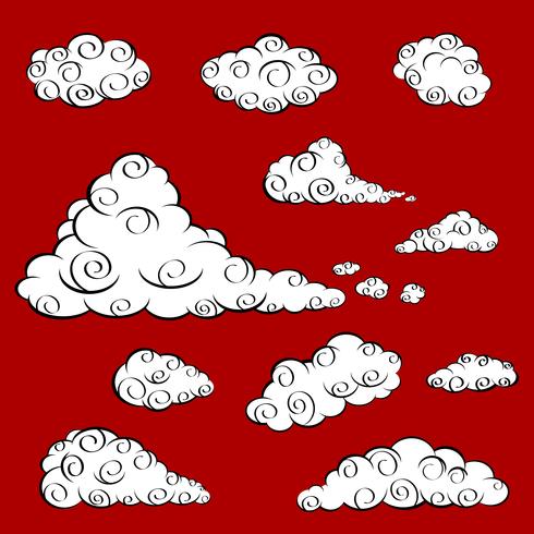 Nube conjunto de vectores. vector