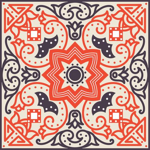 Talavera tile. Vibrant Mexican seamless pattern,  vector