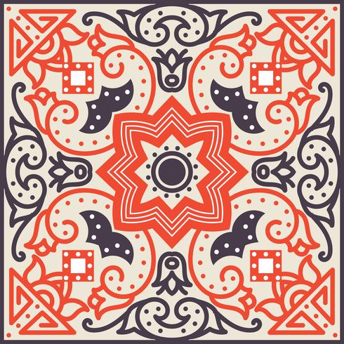 Talavera tile. Vibrant Mexican seamless pattern,  vector