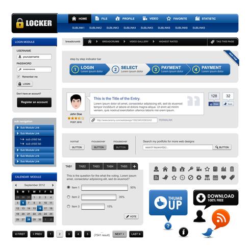 Web Design Website Element Vector.  vector