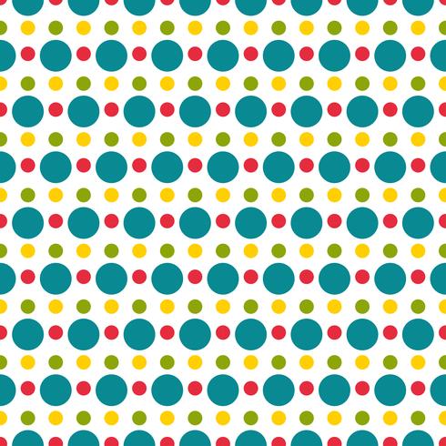 Colored polka dot seamless pattern vector