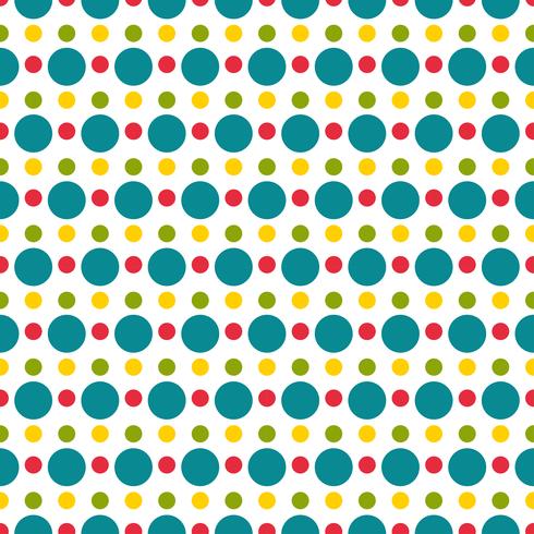 Colored polka dot seamless pattern vector