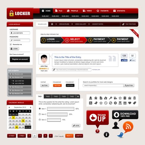 Web Design Website Element Vector.  vector