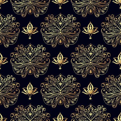 Seamless patterns of Russian motives of northern painting vector