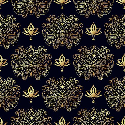 Seamless patterns of Russian motives of northern painting vector