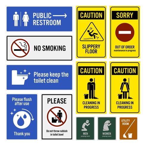 Notice and Warning Signboards.  vector