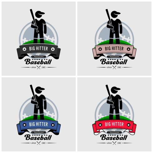 Diseño del logo del club de béisbol. vector