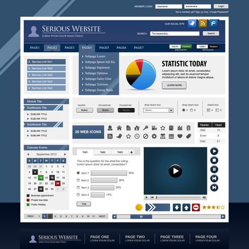 Web Design Element Template.  vector