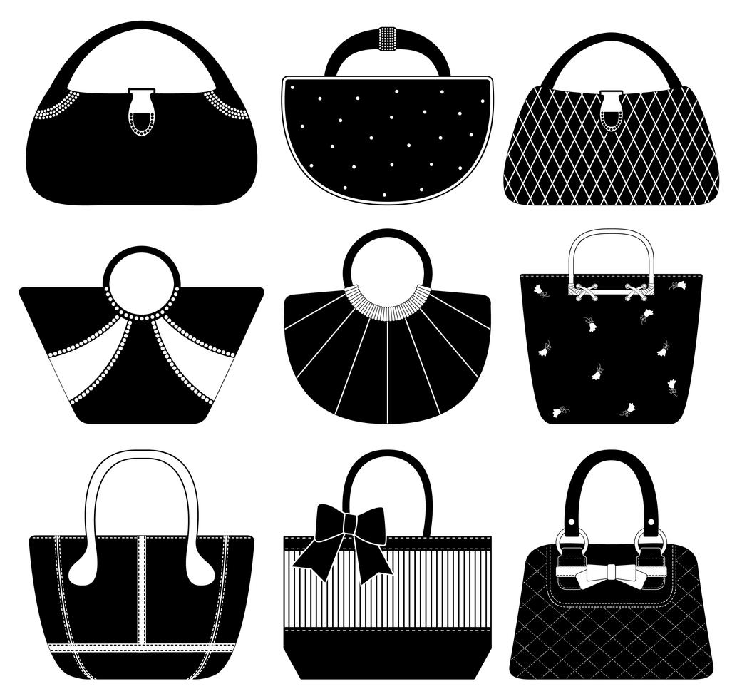 Handbag Purse set. 342151 Vector Art at Vecteezy