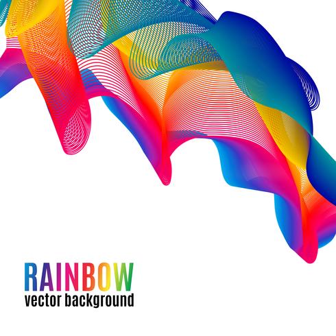 Fondo de líneas de arco iris vector