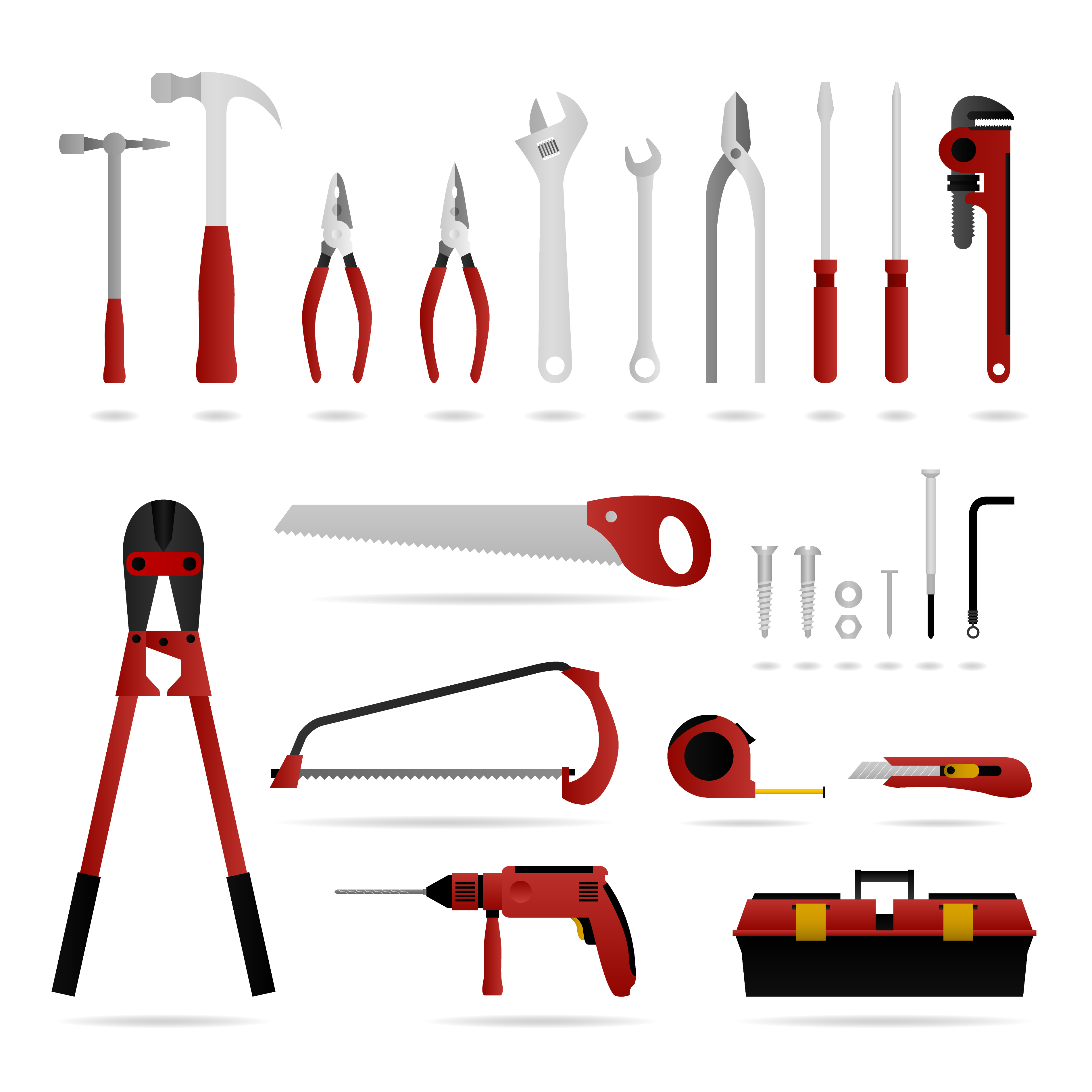 Set of Hardware Tool. 342185 Vector Art at Vecteezy