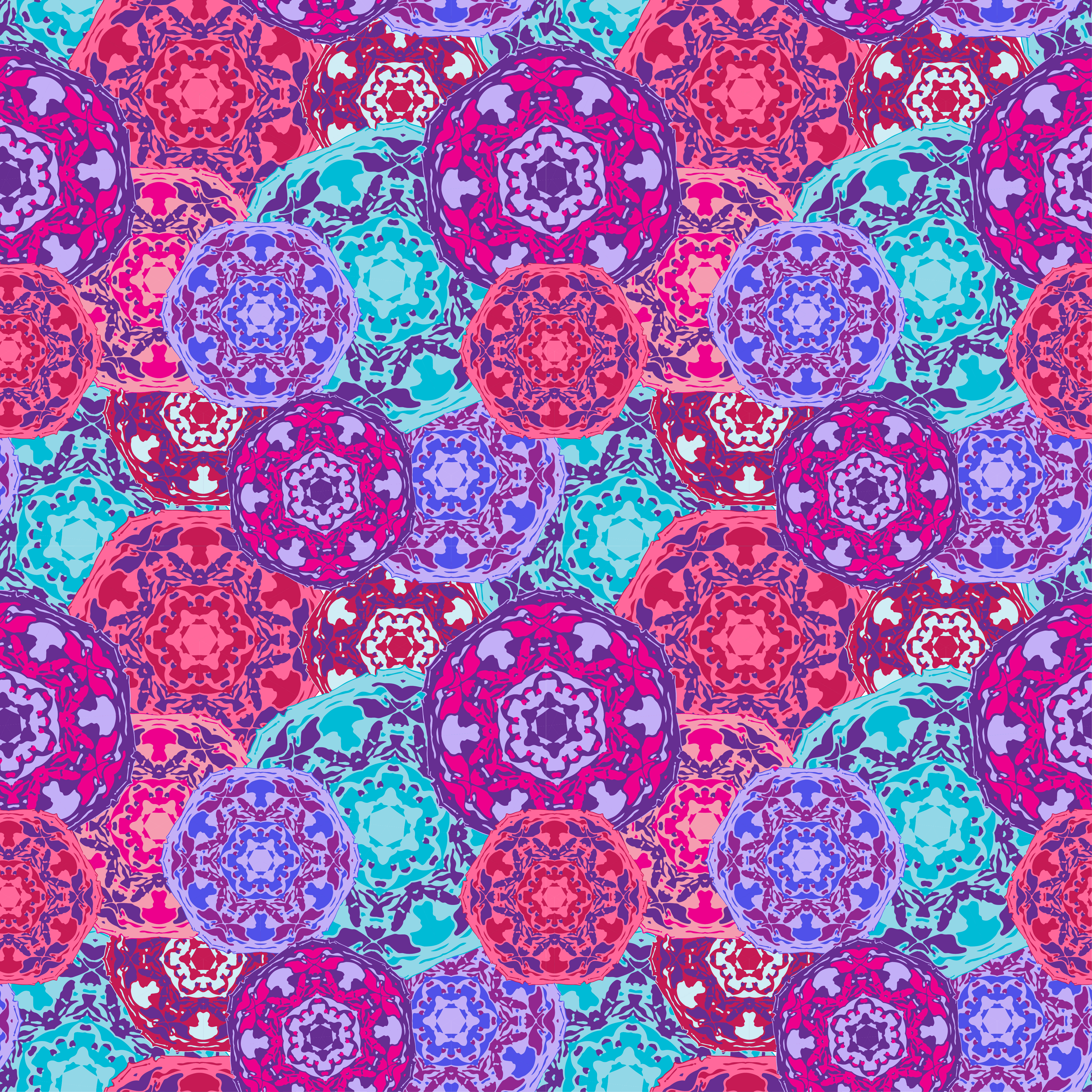 Gypsy seamless pattern of abstract multicolored round mandalas. Ethnic  background 342199 Vector Art at Vecteezy