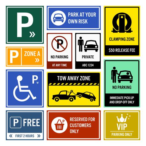 Parking Signs   vector