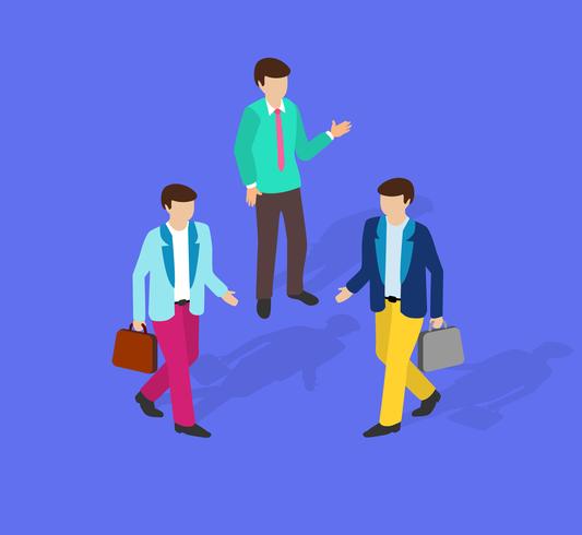 Isometric people business vector