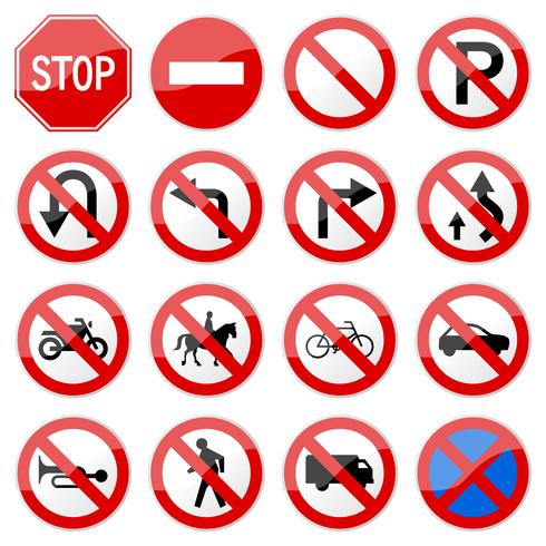 Road Sign Glossy Vector.  vector