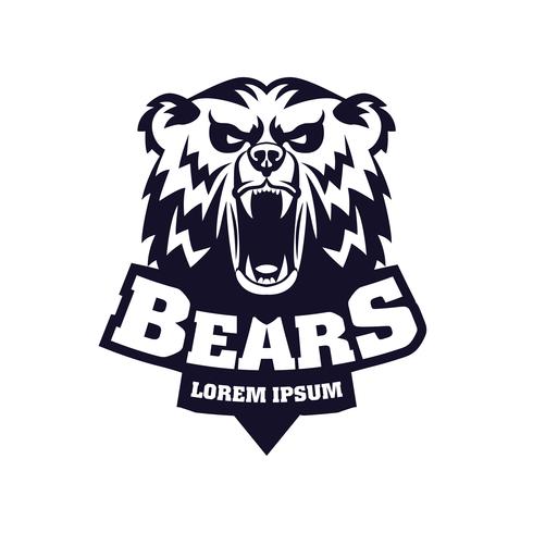 Bear Head Mascot Emblem vector