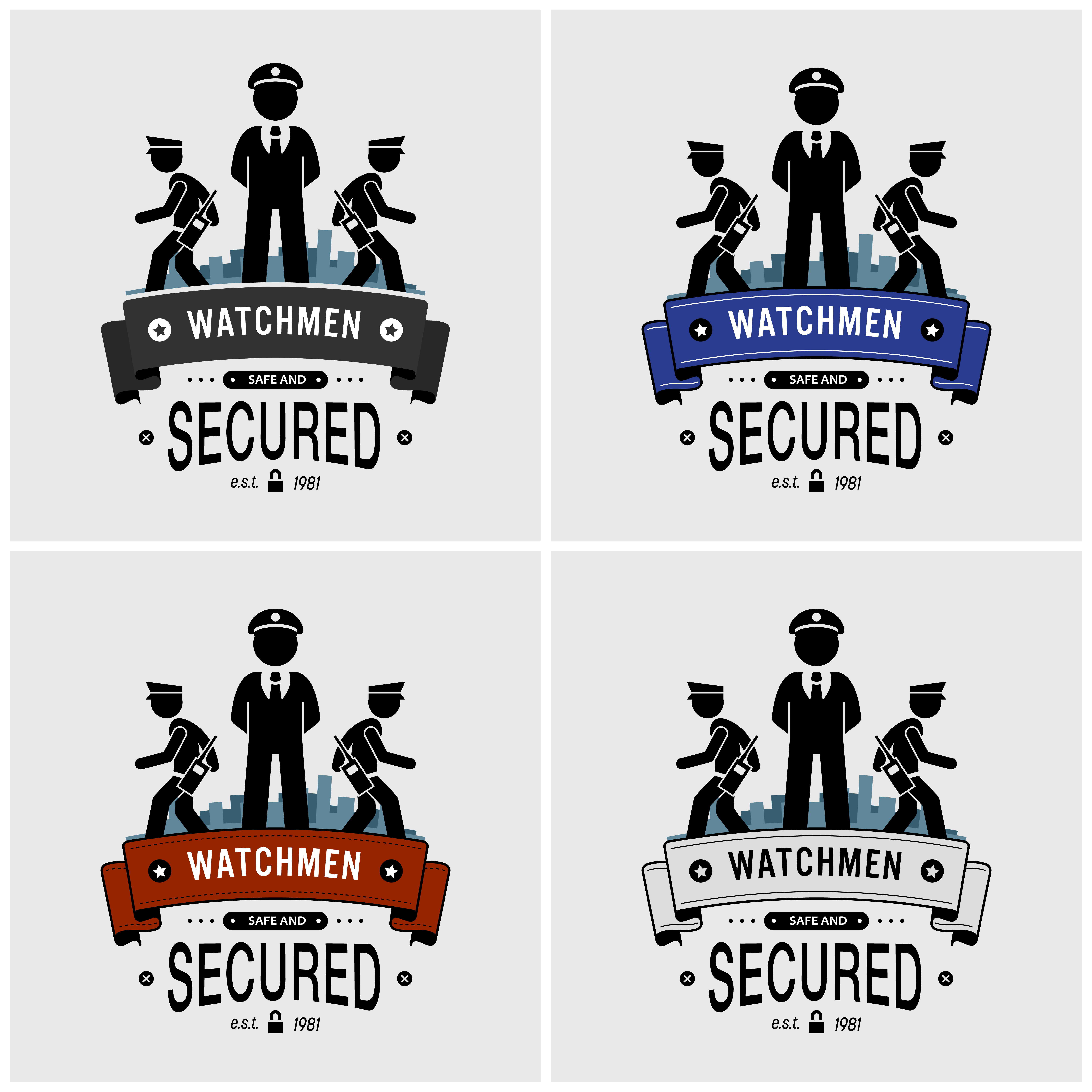Security guards logo design. - Download Free Vectors ...
