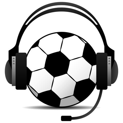 Fútbol fútbol podcast vector. vector