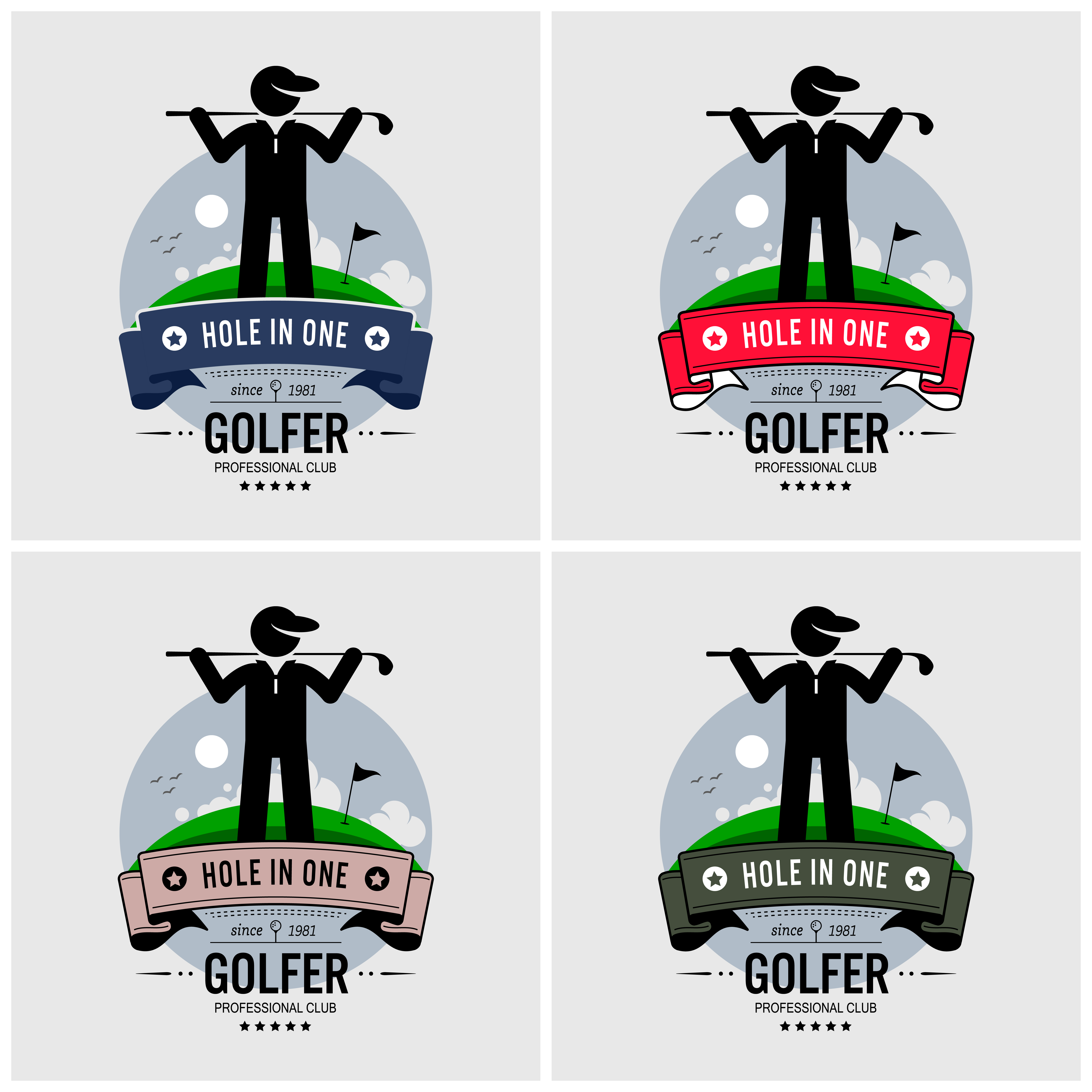 Golfer logo design. 342324 Vector Art at Vecteezy