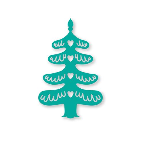 Christmas tree. Laser cutting template  vector