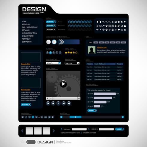 Web Design Element Template.  vector