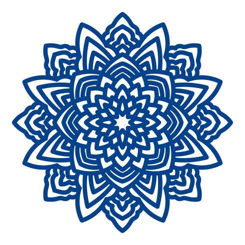 Mandala laser cutting for paper napkins. vector