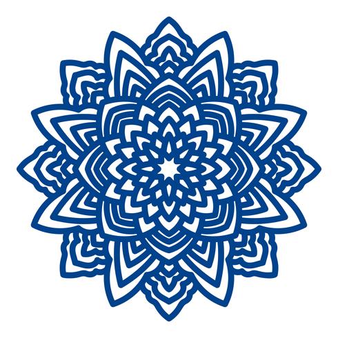 Mandala de corte por láser para servilletas de papel. vector