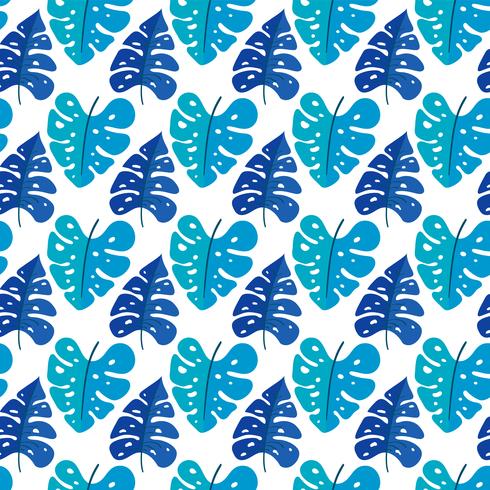 Vector Seamless Background with Tropic Plants. Tropical Leaves