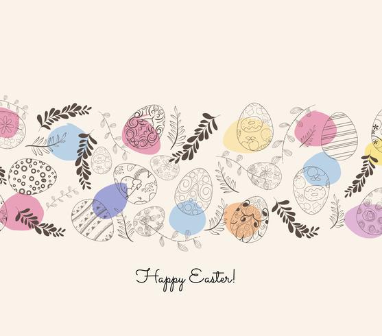 Tarjeta de felicitación de pascua vector