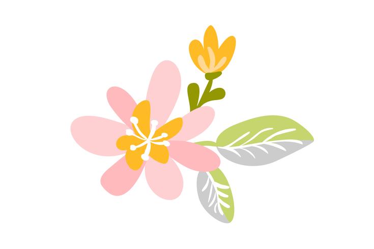 Vector isolated flat flower on white background 342428 Vector Art at