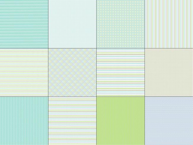 Blue Green Stripe  Plaid Patterns vector