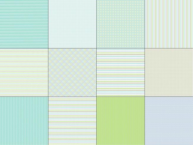 Blue Green Stripe  Plaid Patterns vector