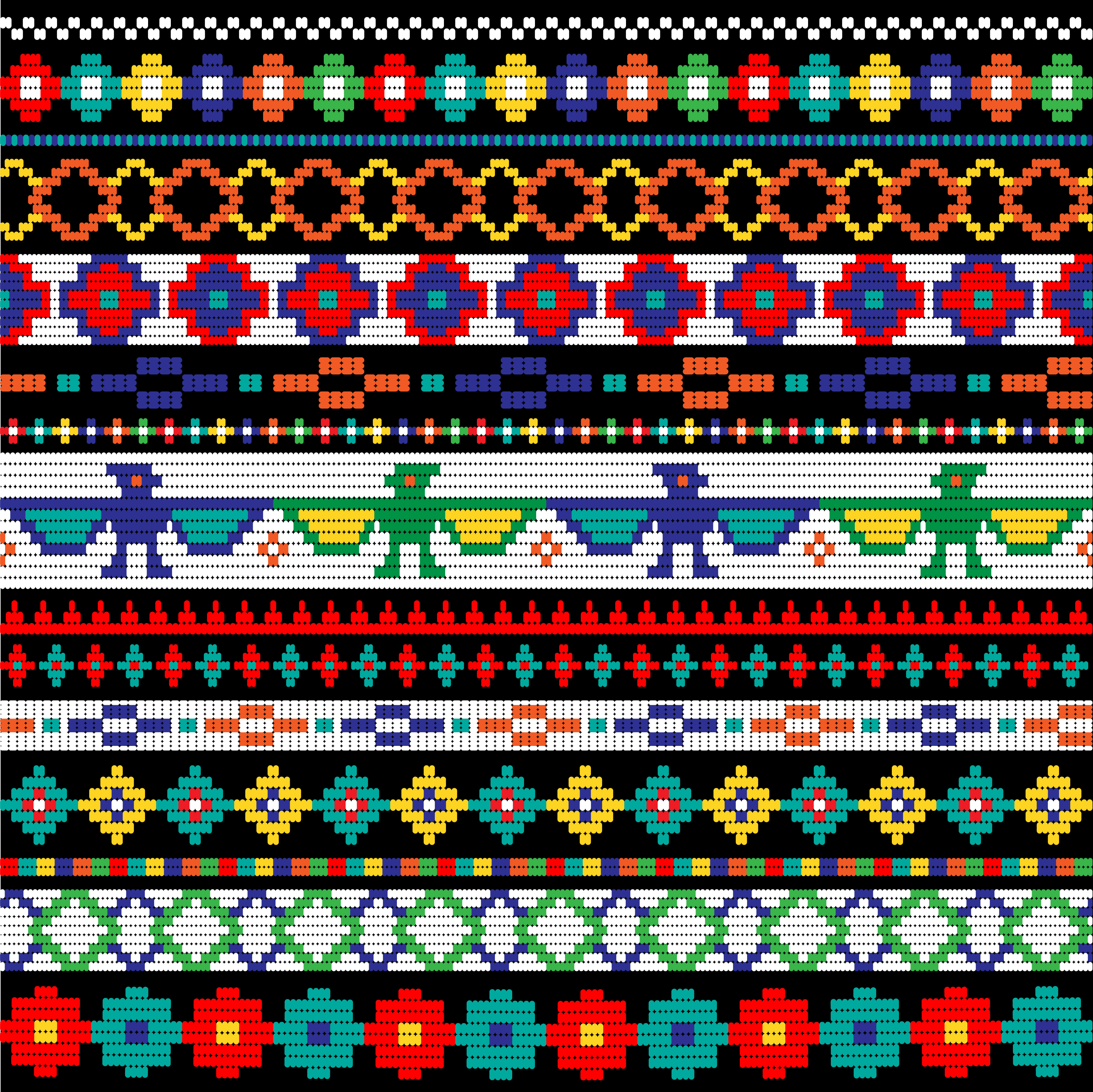 Native American beaded border patterns 342482 Vector Art at Vecteezy