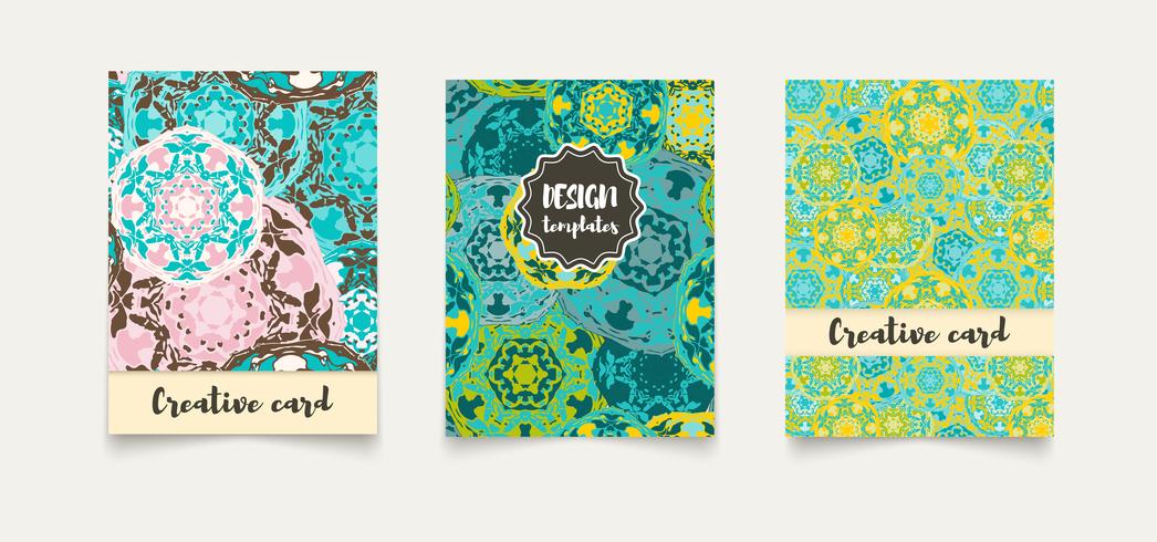 Set ethnic cards, invitations, flyers, banners a4.  vector